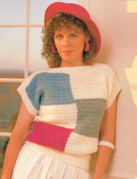 Casual Color Blocks Ladies Top Crochet Pattern Instructions | eBay
